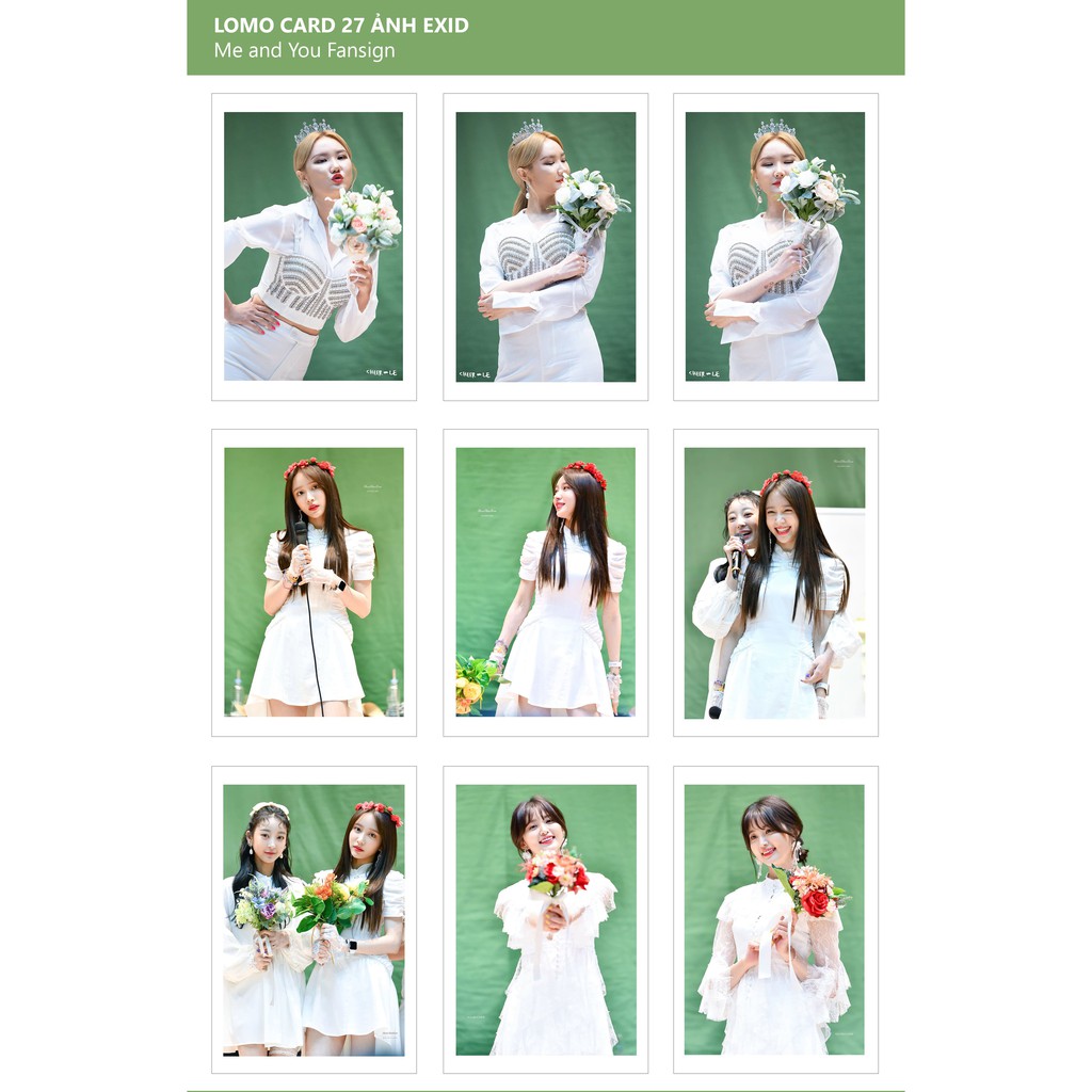 Lomo Card Ảnh EXID - ME AND YOU FANSIGN (gồm 27 ảnh)