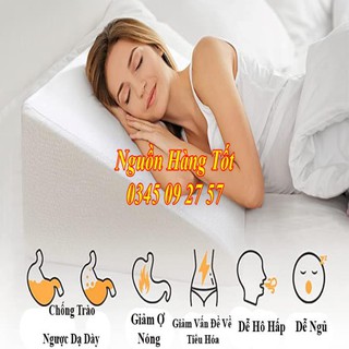 [Mã LIFEBKA5 giảm 10% tối đa 1 Triệu đơn 500k] Gối Chống Trào Ngược Dạ Dày Ợ Nóng HARU 60x60x26cm - BH 12 Tháng