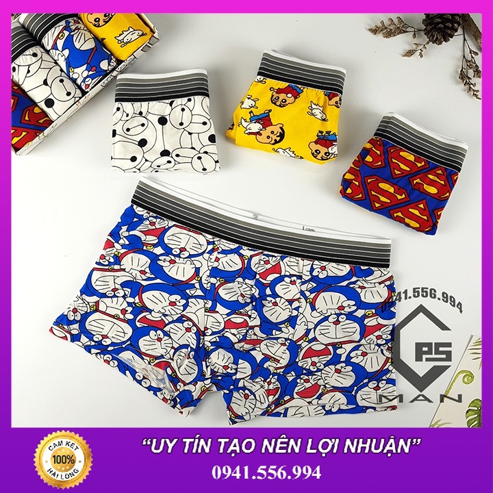 Sale - Set 4 Quần Lót Nam Hoạ Tiết