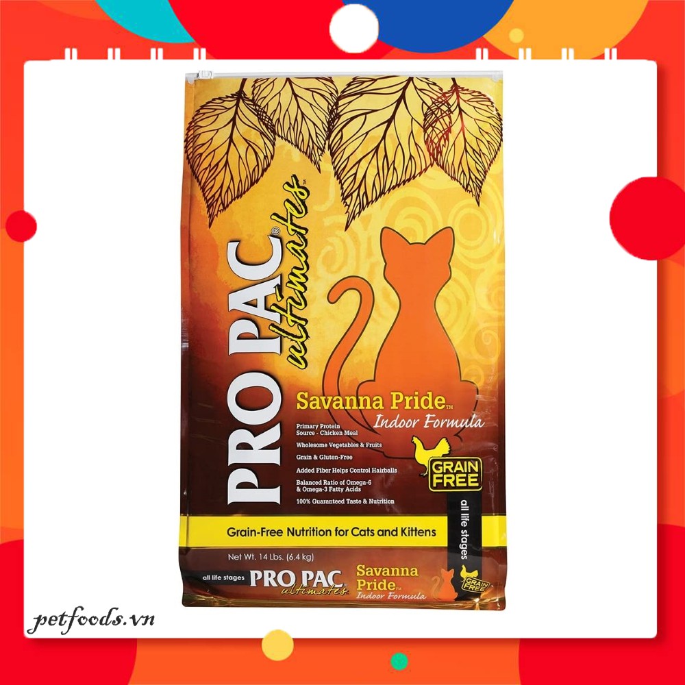 Hạt cho mèo PROPAC Savanna Pride 50g vị Gà &amp; Đậu Hà Lan