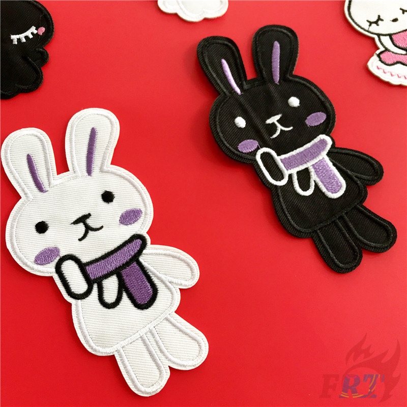 1/2 Miếng vá ủi trang trí quần áo hình thỏ dễ thương thời trang