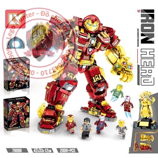Marvel superheroes LY 76066 ironman hulkbuster bộ lắp ráp người sắt khổng lồ