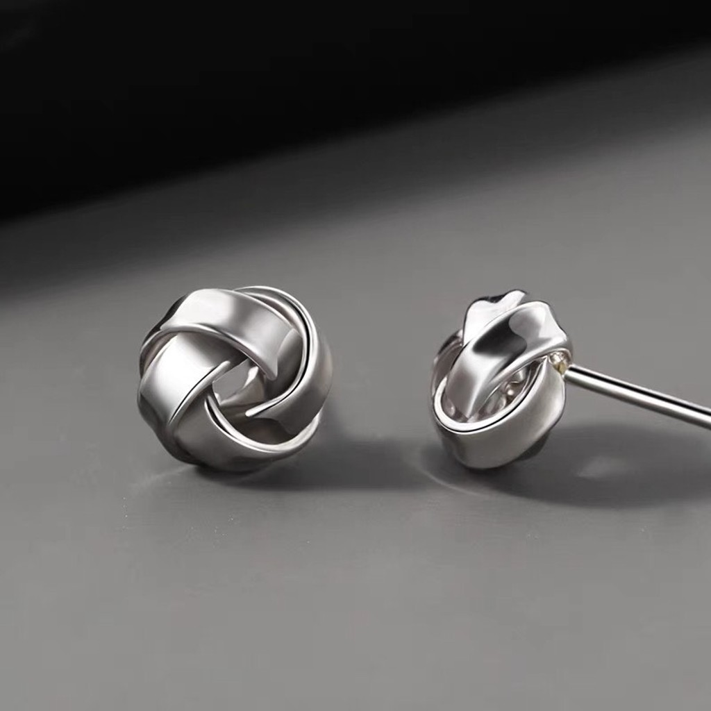 Bông tai, Khuyên tai nam nữ bạc hình mặt hoa uốn lượn mang phong cách âu mỹ, Cá tính, Độc đáo, Unisex, 1 chiếc
