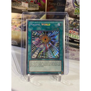 Lá bài thẻ bài Yugioh Malefic World – Secret Rare - Tặng bọc bài nhựa bảo quản