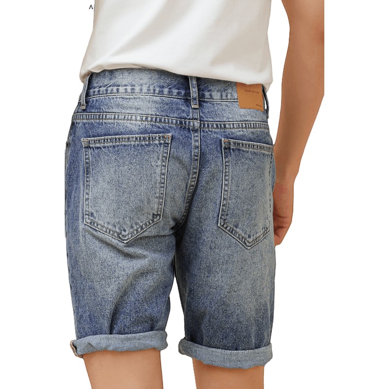 Quần Short Jean Nam Sáng Màu Rách AKUBA - Form Skinny | 01D19106 | BigBuy360 - bigbuy360.vn