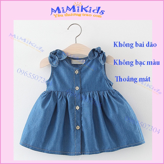 Váy bò/váy Jean sát nách cho bé gái từ 1-5 tuổi
