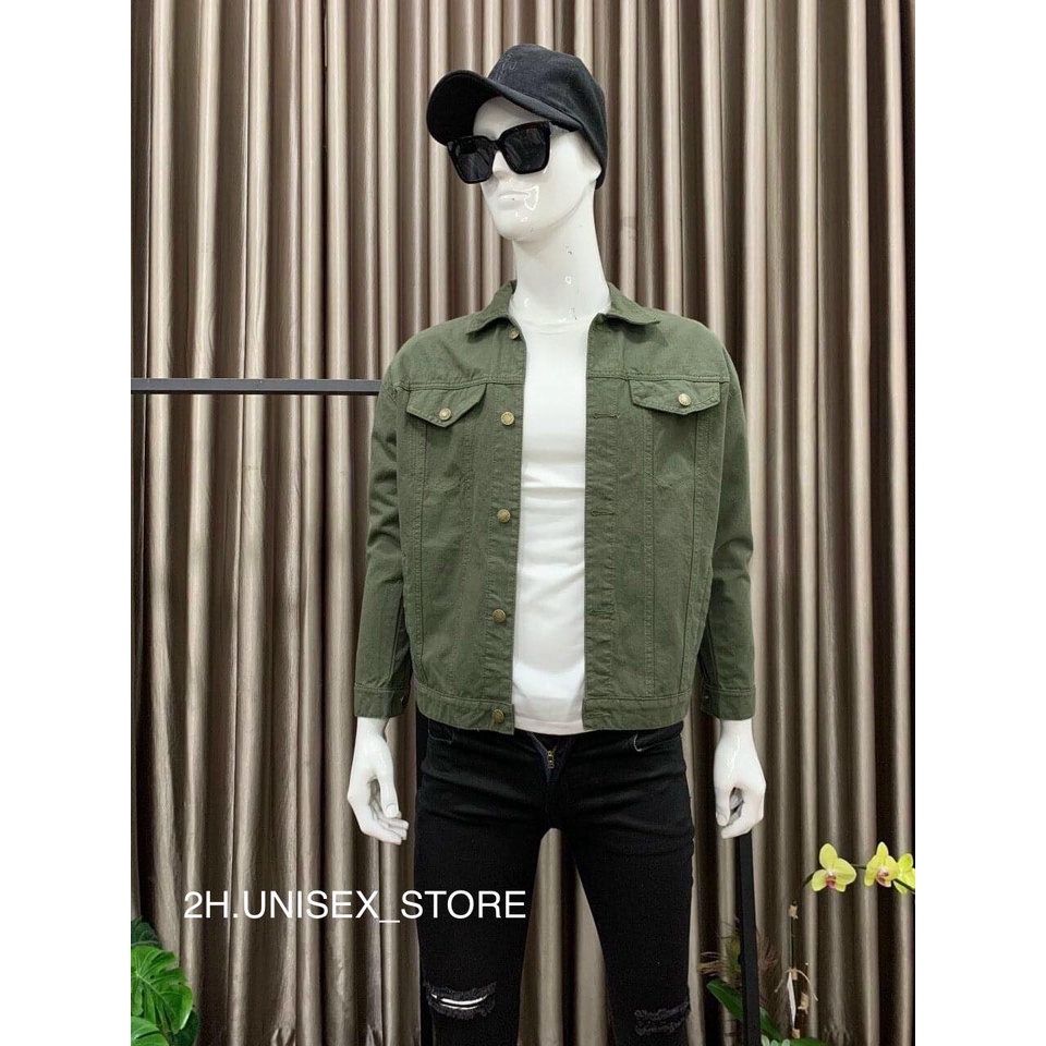 ÁO KHOÁC KAKI JEAN NAM NỮ UNISEX ĐỦ MÀU