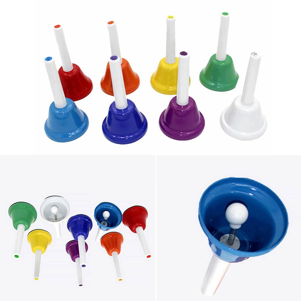 8pcs/set Instrument Early Education Toy Kids 8-Note RFID Blocking Child Musical Hand Bell