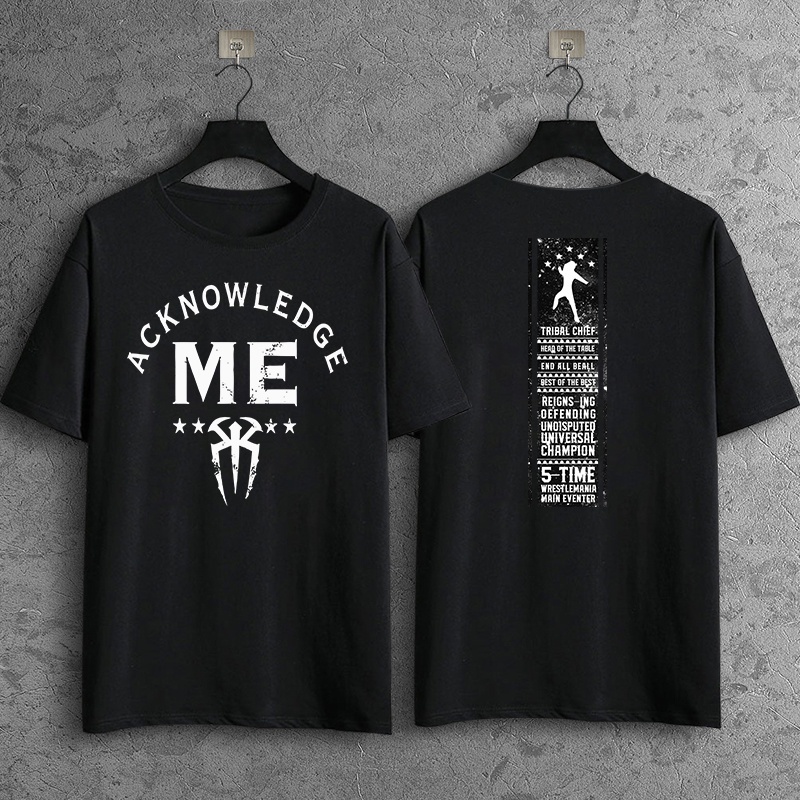 Wwe roman reigns admit me wrestling tees tee lelaki black large plus size xs-xxxl 100% cotton dành cho nam giới quà tặng sinh nhật thông thường
