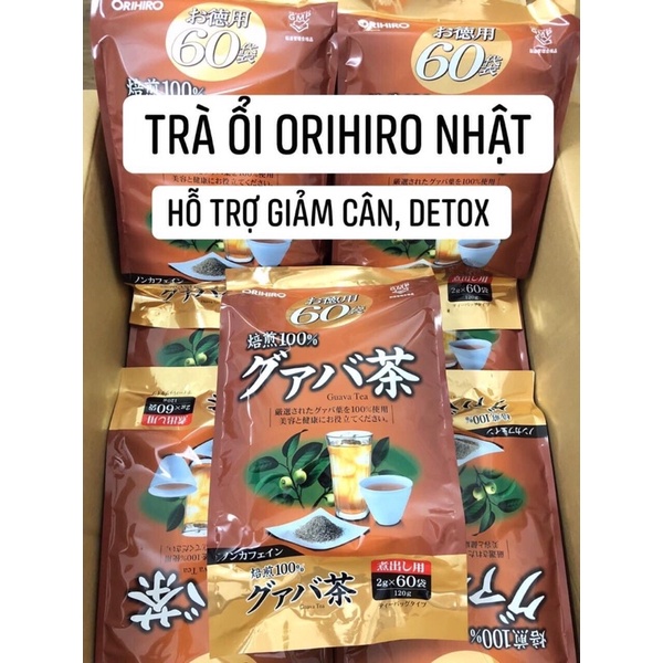 Trà giảm cân , thanh lọc cơ thể tinh chất Lá Ổi Orihiro Guava 60 gói [hàng Nhật]