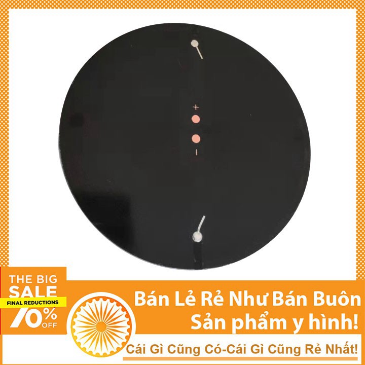 Tấm Pin Năng Lượng Mặt Trời Hình Tròn Đường Kính 120mm 5V 230mA