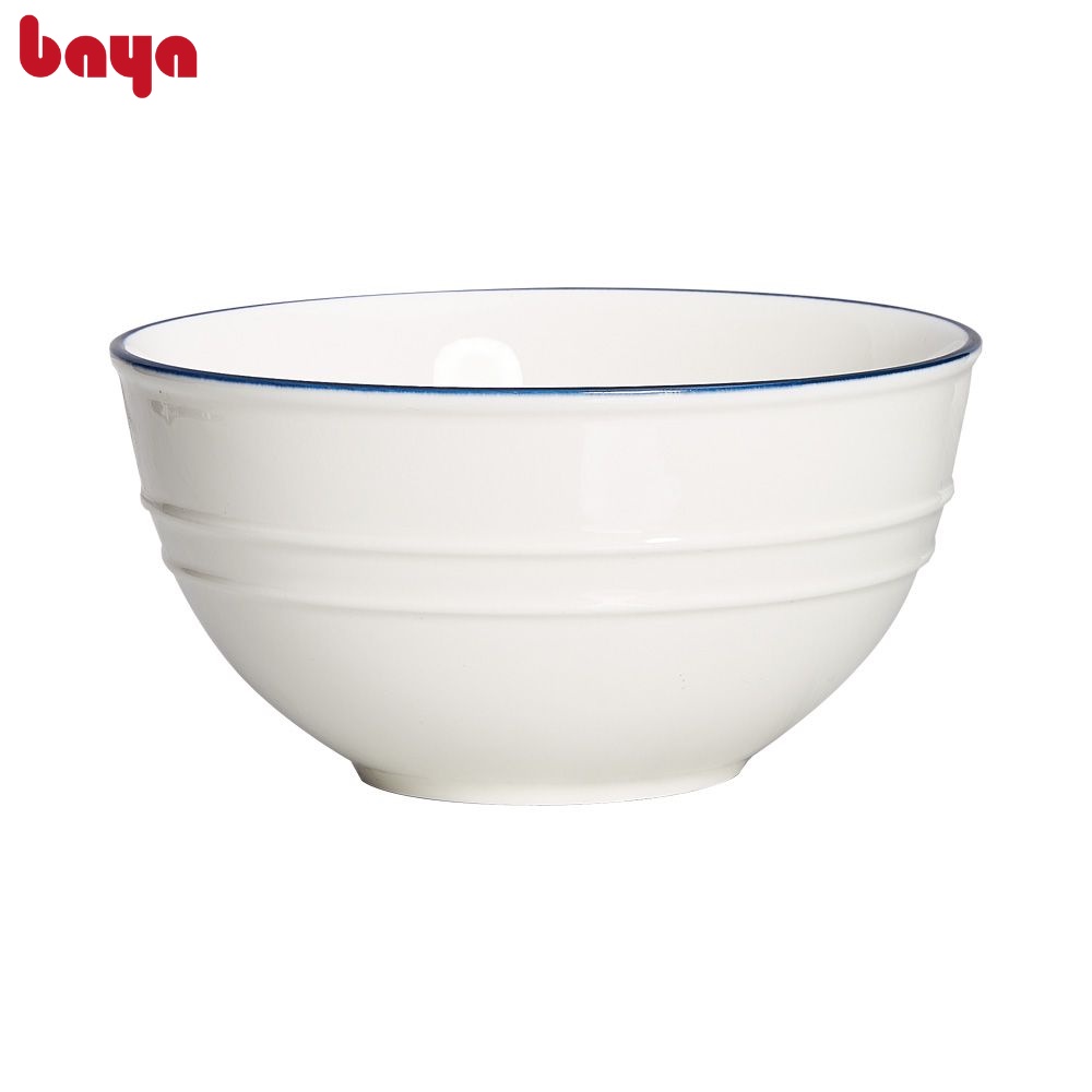 Bát Ô Tô Sứ Tráng Men BAYA REGATTA Viền Xanh Cao Cấp Đựng Canh Pha Mì Phở Loại Tốt 1093612