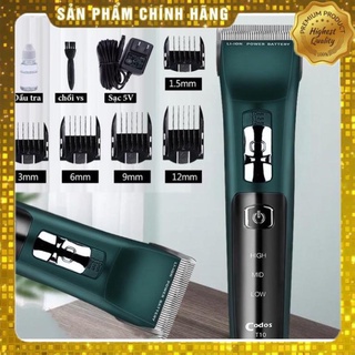 Tông Đơ Cắt Tóc Cao Cấp Codos T10 Màn Hình LCD Kèm 4 Cữ Siêu Nét