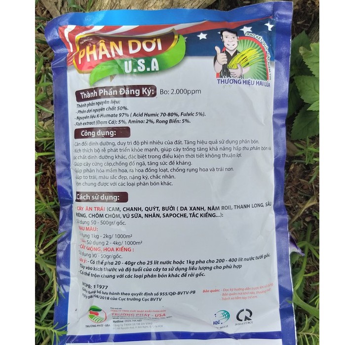 Phân Hữu Cơ - Phân Dơi U.S.A (Đạm cá, Amino, Acid Humic, Rong biển) 1kg