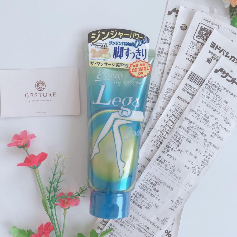 (Hàng Nhật chuẩn, mua tận store) kem tan mỡ bụng Esteny Hot Body Massage Gel Nhật Bản gel nóng mỡ chân tay toàn thân b
