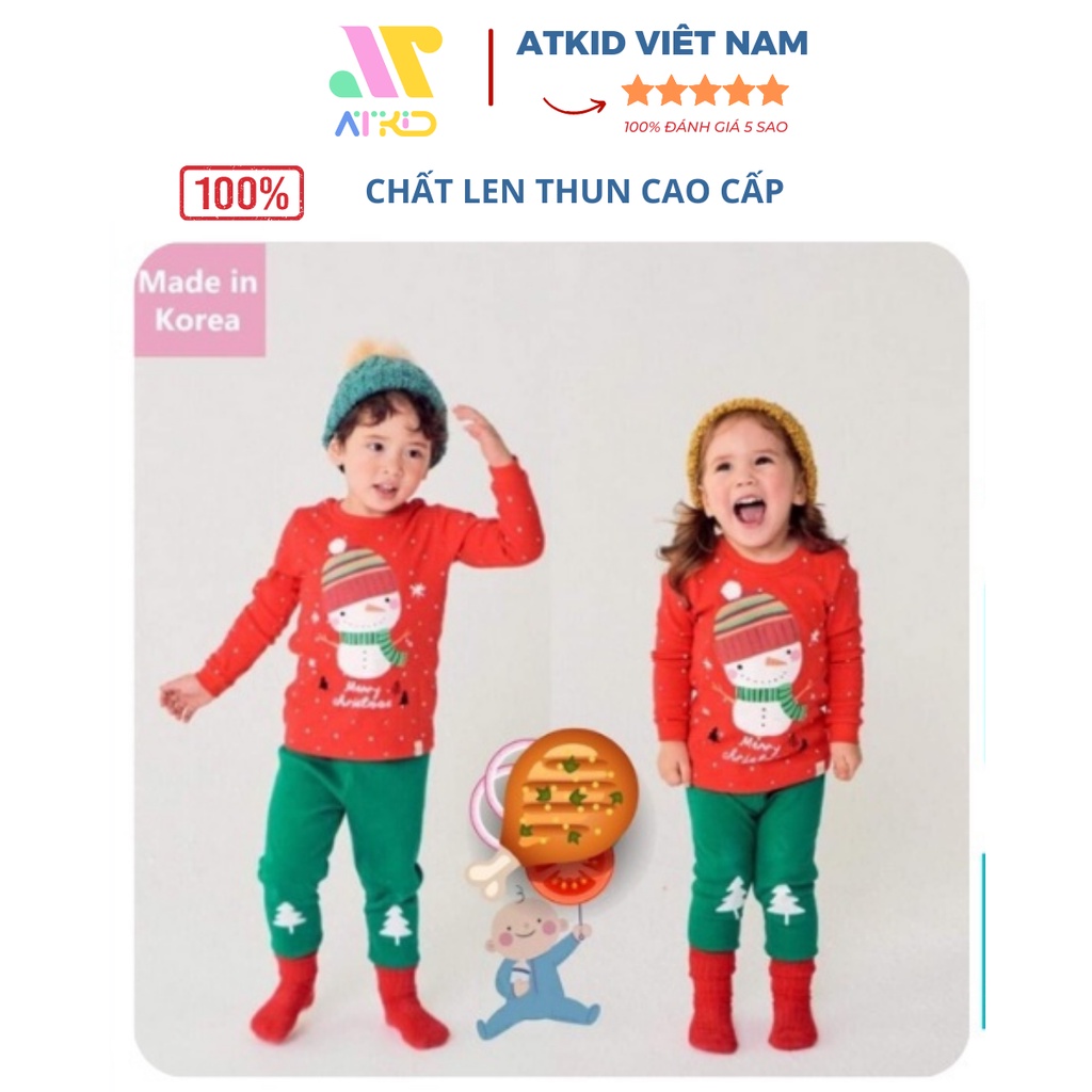 Đồ Giáng Sinh Cho Bé Bộ NOEL Cho Bé Trai Bé Gái Chất Cotton 100% dày dặn và giử ấm tốt cho bé