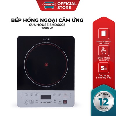 [Mã ELBSJBP03 giảm 12% đơn 500K] Bếp hồng ngoại cảm ứng SUNHOUSE SHD6005