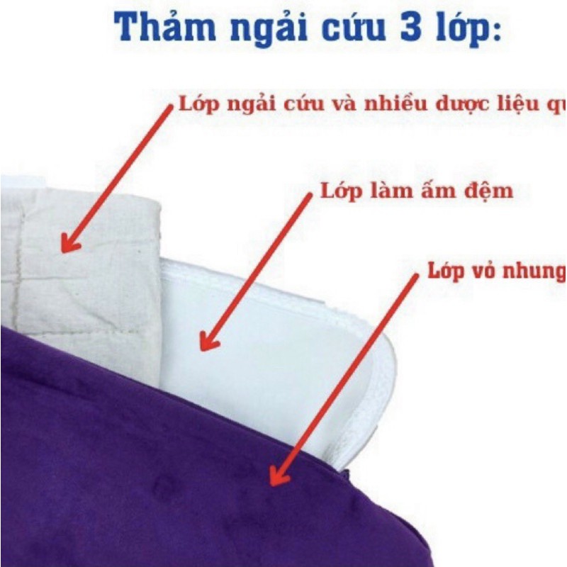 Thảm ngải cứu , Đệm điện ngải cứu 3 lớp rất ấm,tốt cho sức khỏe ,60cmx150cm rất ấm