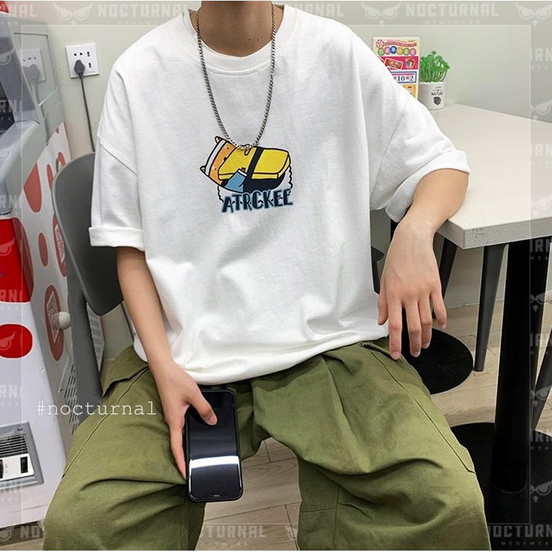 Áo Thun Tay Lỡ Nocturnal Sushiba Phông Nam Nữ Cặp Đôi  Unisex Dạo Phố Sài Gòn Ulzzang 2021 (3 Màu Xanh, Cam, Trắng) | BigBuy360 - bigbuy360.vn