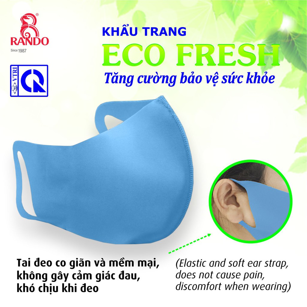Khẩu Trang ECO Rando Chính Hãng, Khẩu Trang Vải 3D Kháng Khuẩn Hàng Việt Nam Chất Lượng Cao, Có Thể Giặt Và Tái Sử Dụng | BigBuy360 - bigbuy360.vn