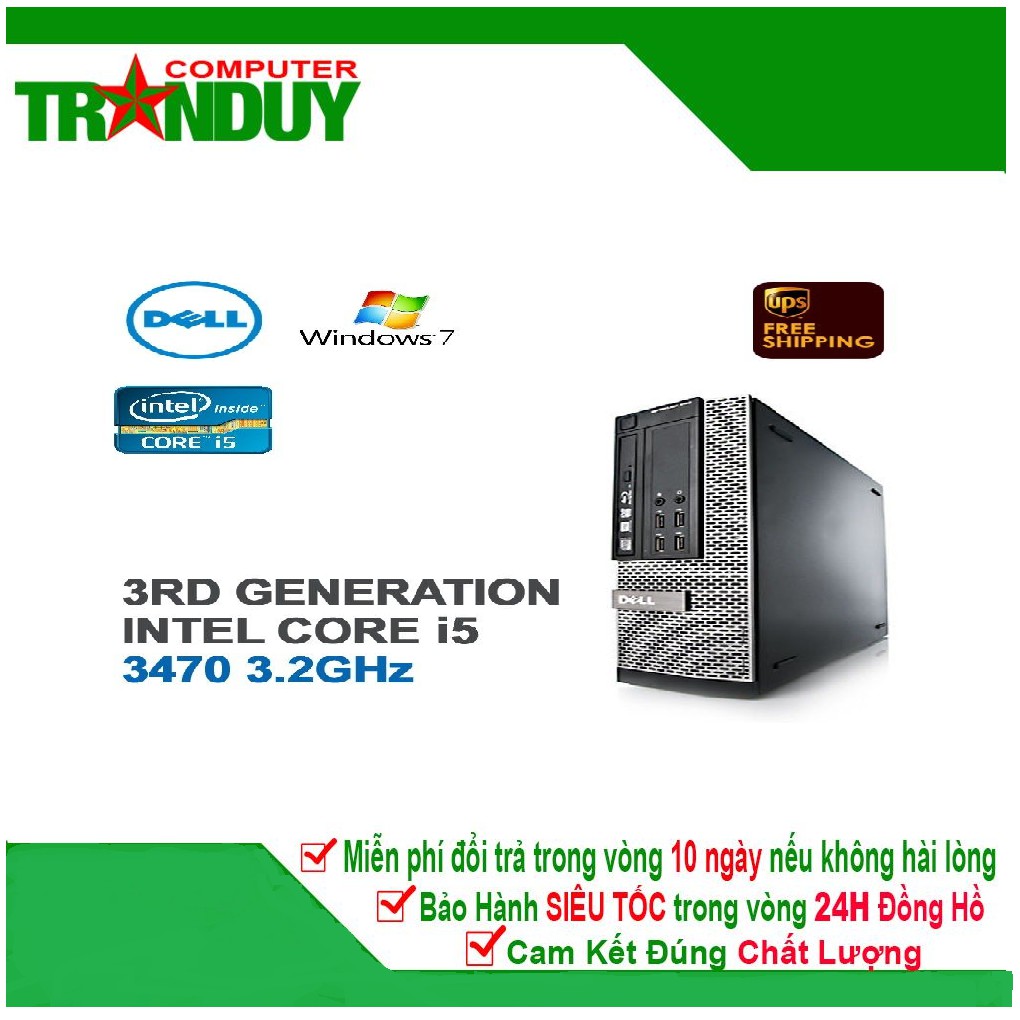 [linh kiện] Case Máy Bộ Dell Optiplex 7010 SFF/I5-2400/4GB/HDD250GB [máy tính] aidien2017