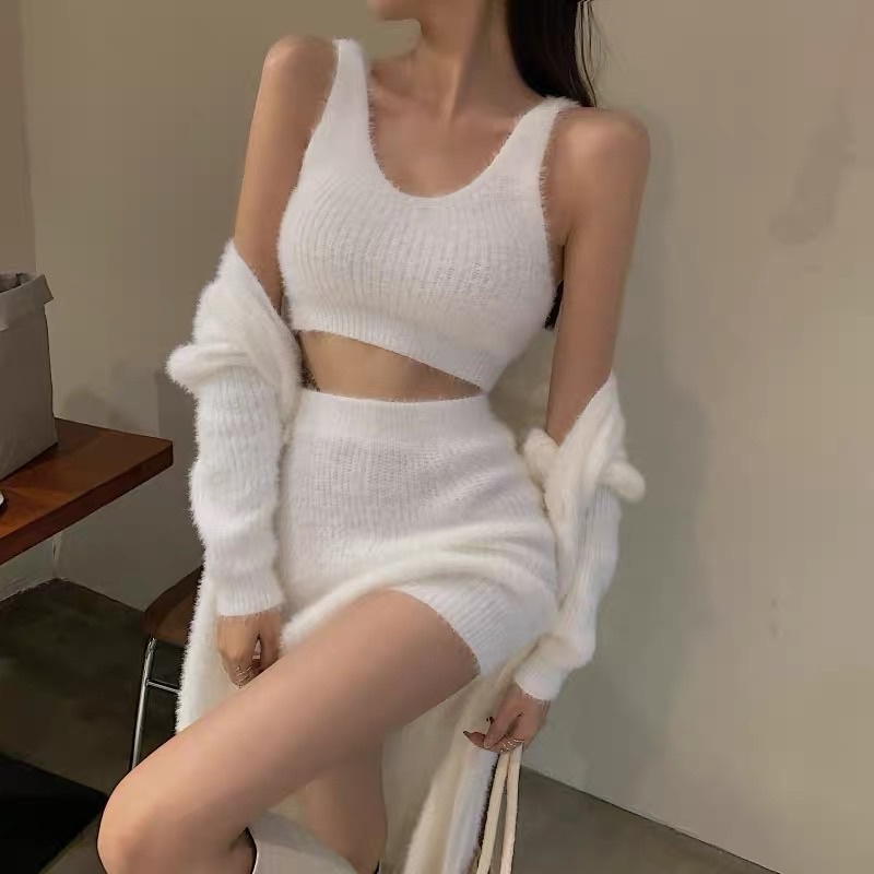 Set lông cừu trắng