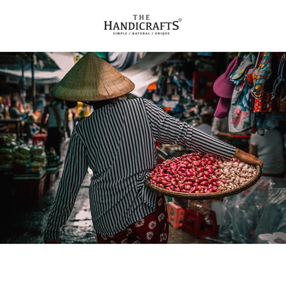 Mẹt tre viền đỏ, đựng món ăn Việt, đan thủ công (D:15,18,20,25,30,35,40,45,50cm) | Dili Home