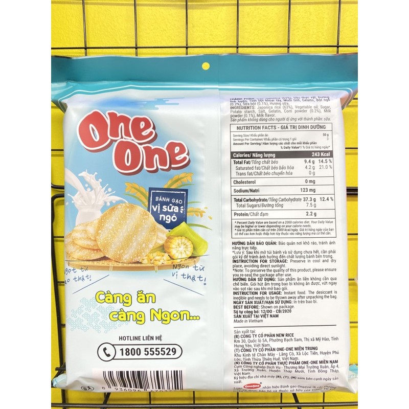 Bánh Gạo One One vị Sữa Ngô 149g
