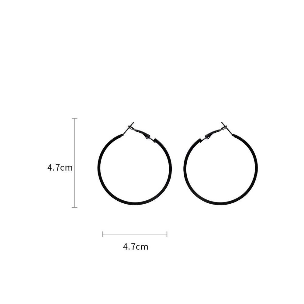 Khuyên tai tròn hợp kim đơn giản thời trang dành cho nữ
