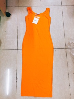 Đầm maxi thun ba lỗ ôm body!