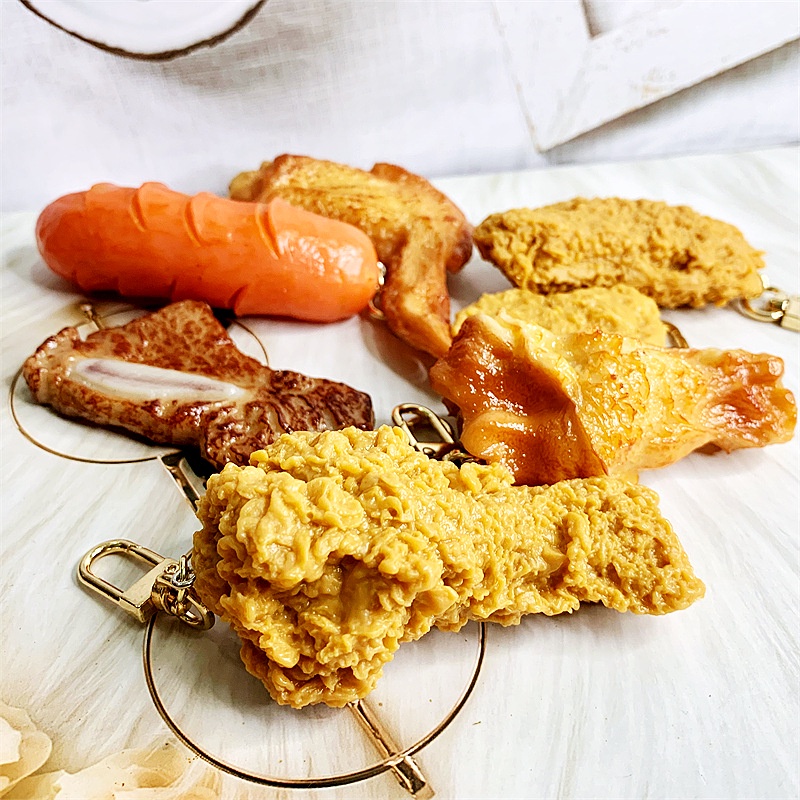 Móc Khóa Hình Đùi Gà Rán Độc Đáo