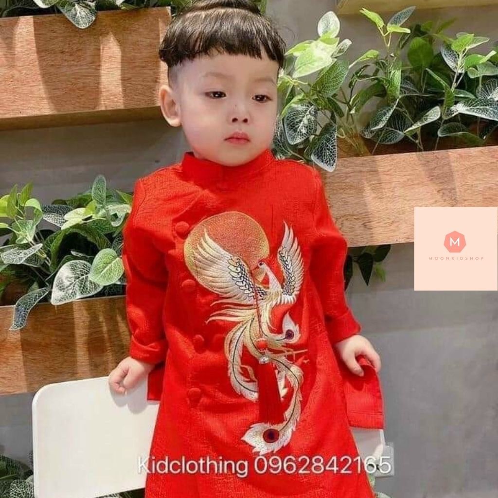 Áo Dài Cách Tân Thêu Tay 100%💝LỤA CAO CẤP💝SIZE ĐẠI💝Dành cho bé trai bé gái từ 22-40,hàng có sẵn giao ngay!