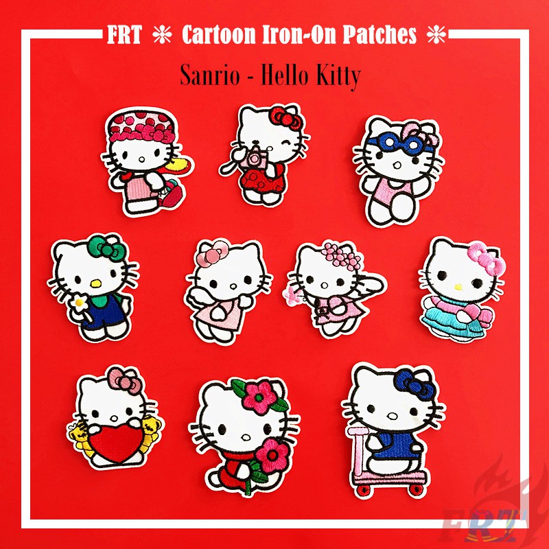 Miếng vá quần áo dạng ủi/ may DIY kiểu dáng Hello Kitty Sanrio S-1