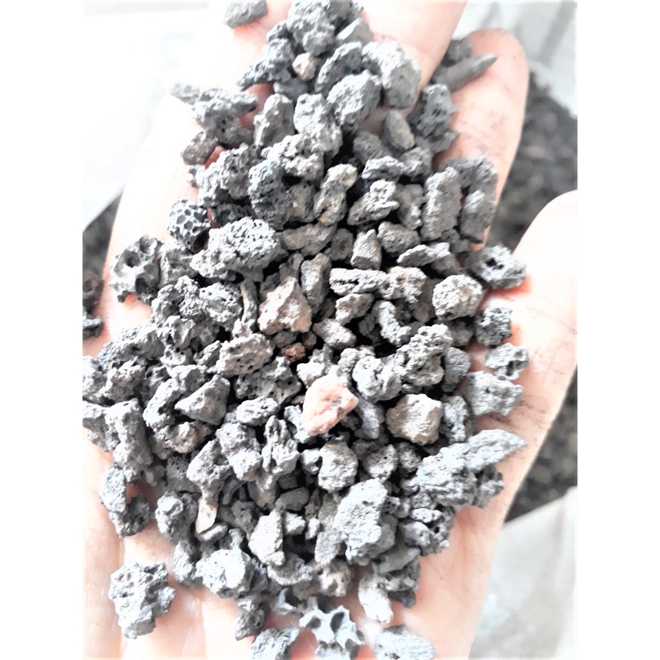 ĐÁ NHAM THẠCH LAVA ĐEN 3-6MM