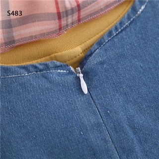 Set áo nơ và yếm jean đuôi cá