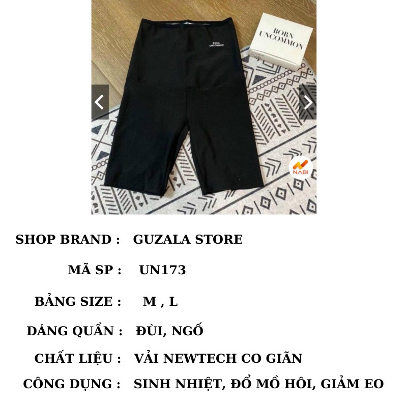 Quần giảm mỡ bụng giảm eo đổ mồ hôi sinh nhiệt tan mỡ Born Uncommon hiệu quả Đùi, Ngố UN173