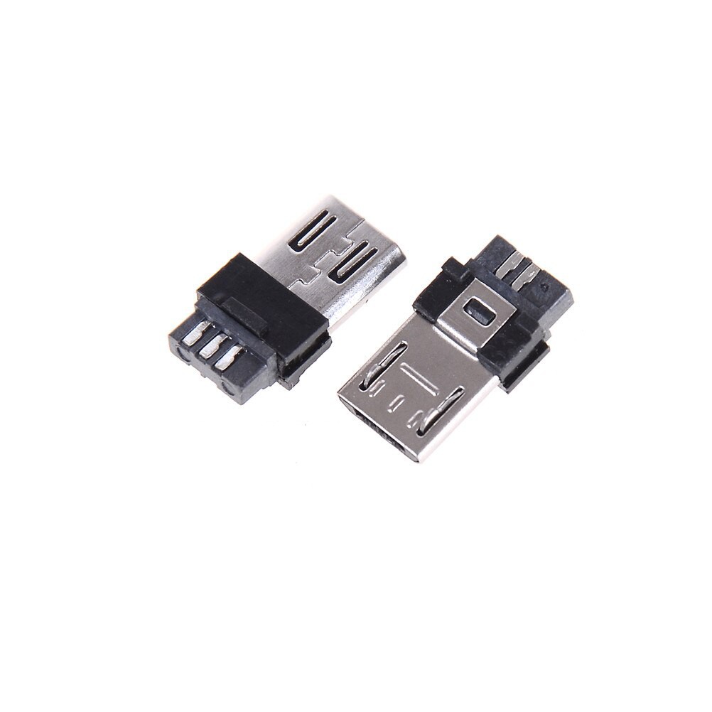 Bộ 10 đầu nối micro USB DIY kèm nắp