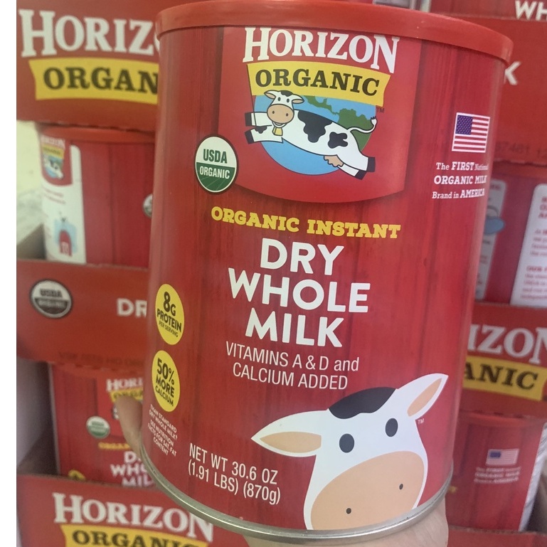 Sữa Horizon Organic Dry Whole Milk - Sữa tươi dạng bột hữu cơ Organic Horizon 870gr