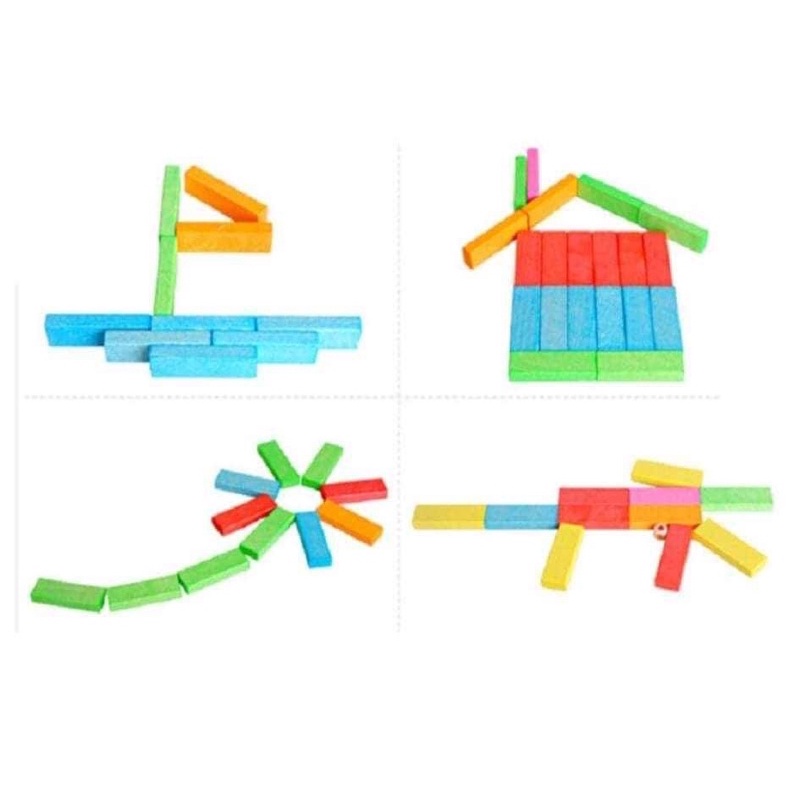 Bộ rút gỗ màu loại to, kèm xúc xắc
