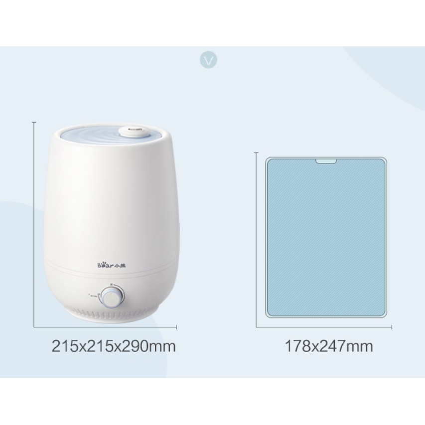 [Mã 254ELSALE giảm 7% đơn 300K] Máy phun sương Bear C50Q1, dung tích 4.5 lít, tạo độ ẩm không khí