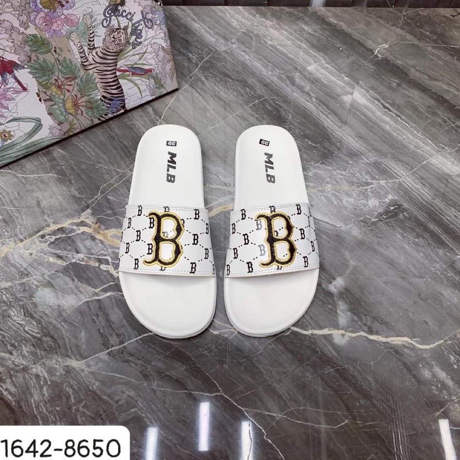 🔥HÀNG SIÊU CẤP🔥Dép nam quai ngang MLB họa tiết thêu tinh tế siêu đẹp