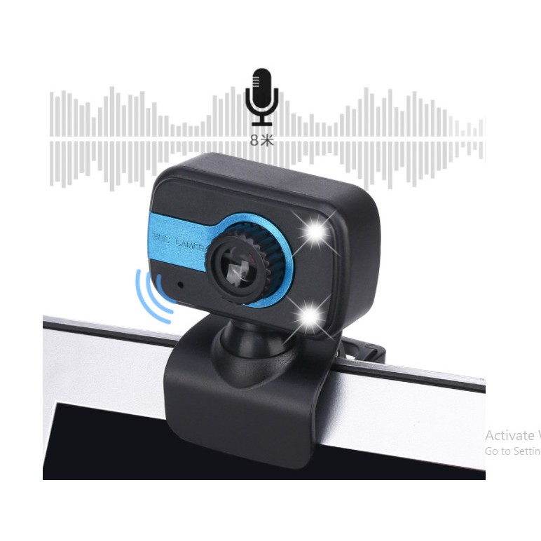 (Bảo hành 06 tháng) Webcam Kẹp màn mini có mic dùng cho máy tính có tích hợp mic và đèn Led trợ sáng - Webcam để bàn V3
