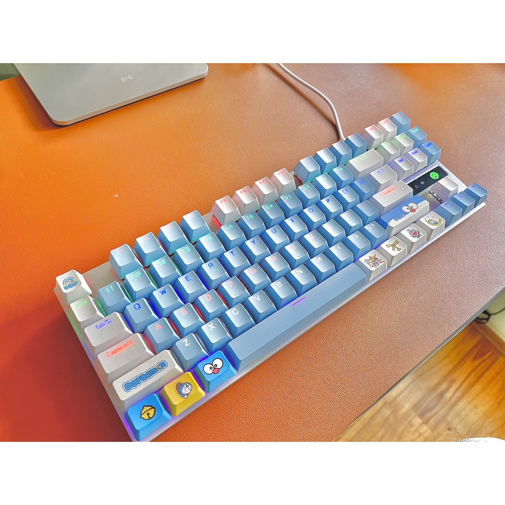 Bàn phím cơ gaming blue swtich YINDIAO ZK3 Plus 87 phím với đèn led RGB nhiều màu sắc rực rỡ và các nút phối màu