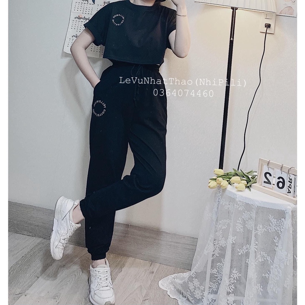 Quần jogger nữ, quần dài nữ ống rộng chất liệu Da Cá cao cấp mềm mại thoải mái khi mặc 3 màu Đen, Hồng, Trắng.