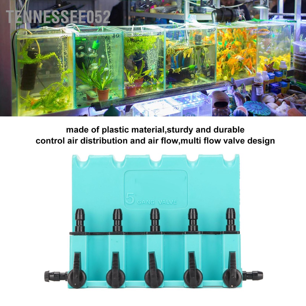 Tennessee052 5 Way Aquarium Kiểm tra không khí soát dòng chảy Van Swtich chống thấm nước Phụ kiện bể cá cho Bể