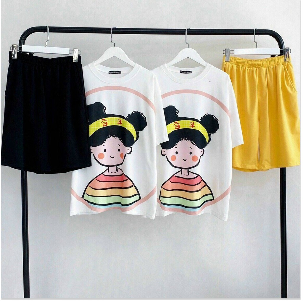 SET THUN NỮ COTTON,THIẾT KẾ HỌA TIẾT SIÊU DỄ THƯƠNG LANA FASHION