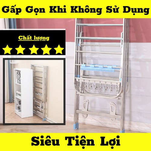 Giàn Phơi Quần Áo Thông Minh A-Clothes, Giá Treo Đồ Đa Năng Bằng Inox Có Thể Gấp Gọn