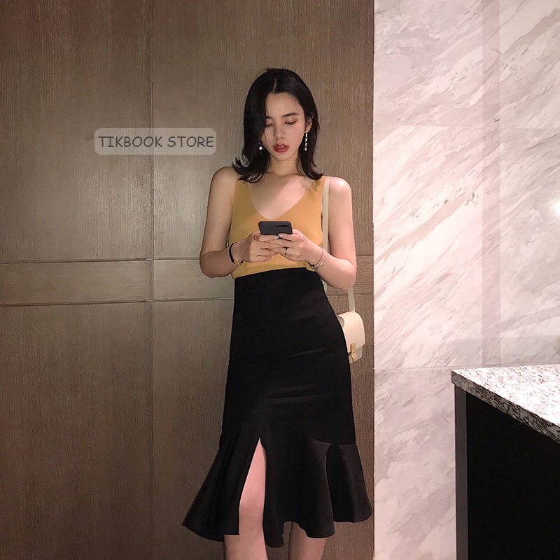 SẴN HÀNG- Chân váy xẻ, chân váy đuôi cá hàng Quảng Châu