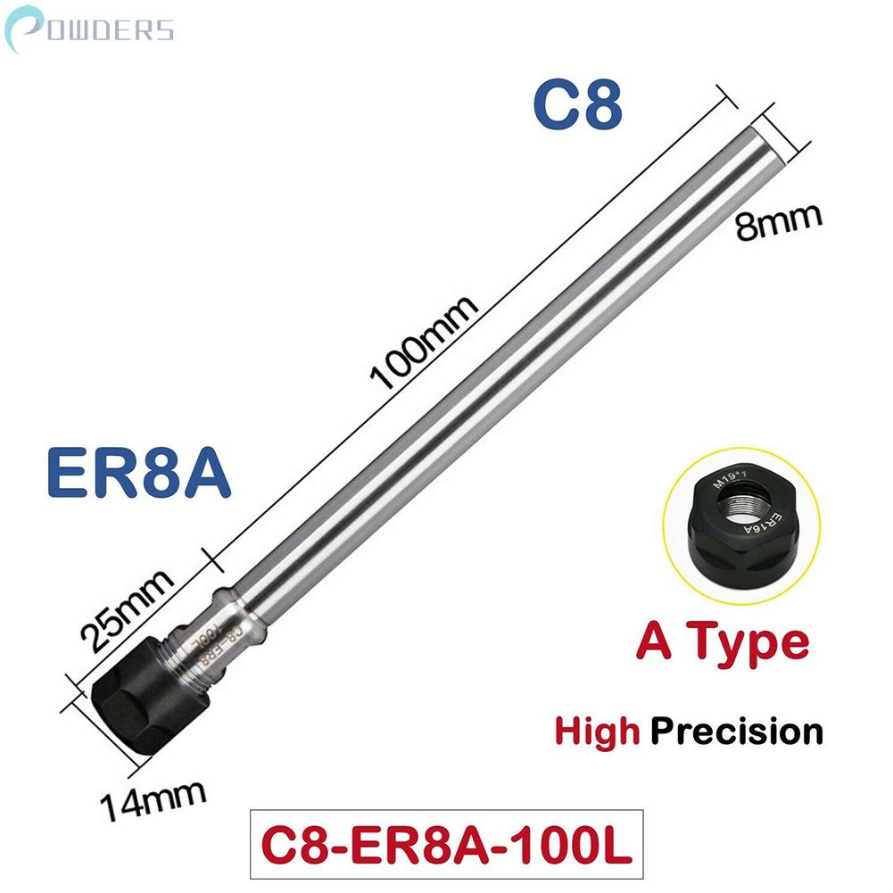Collet Chuck Holder Milling Tool Straight Shank Tool 100MM ER20A ER11A