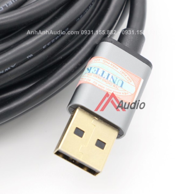 DÂY USB 2 ĐẦU ĐỰC CÁI UNITEK 10m HÀNG CAO CẤP , 01 SỢI DÂY USB CÓ IC KHUẾCH ĐẠI